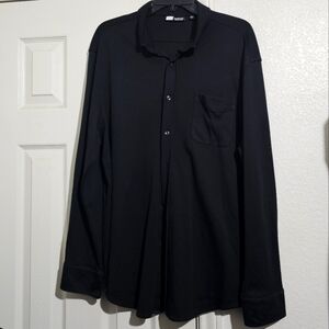 Murano Longsleeve Black Dress Shirt | Liquid Luxury |  XL
